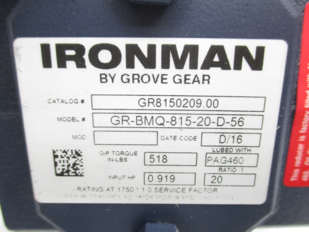 GROVE GEAR GR8150209.00 GR-BMQ-815-20-D-56 NSMP