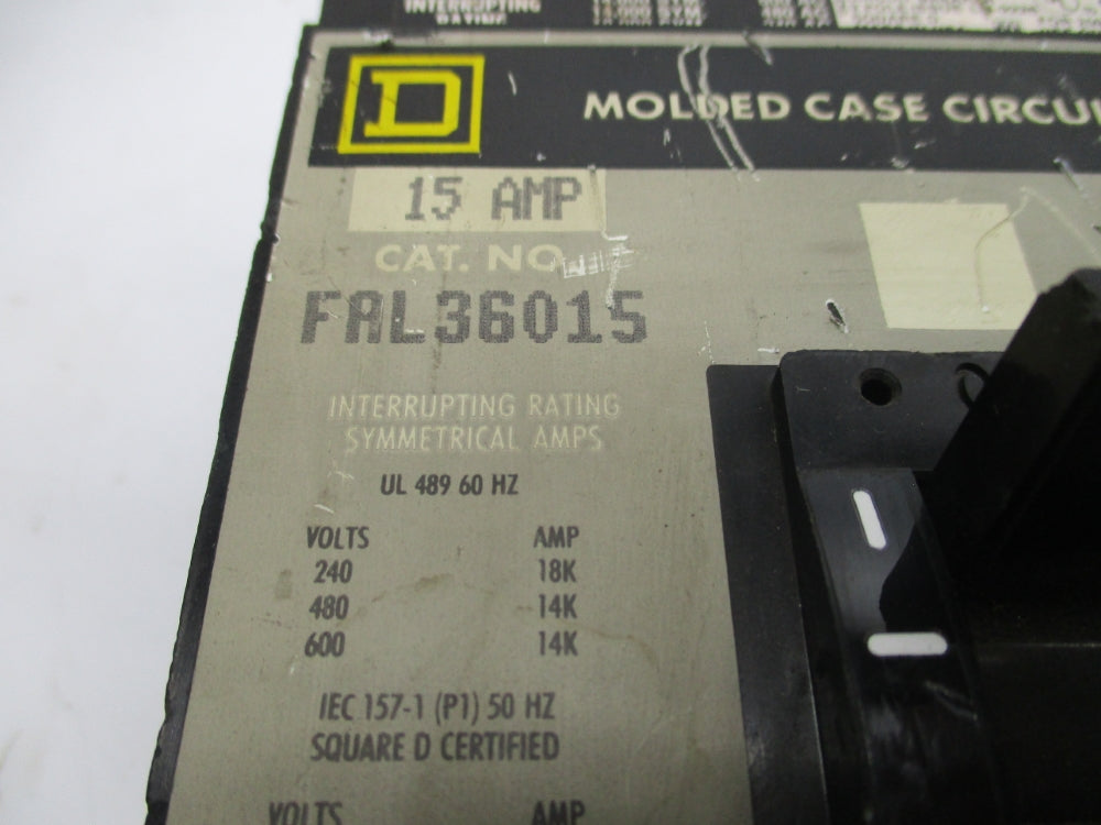 SQUARE D FAL36015 600VAC 15A (GREY) UNMP