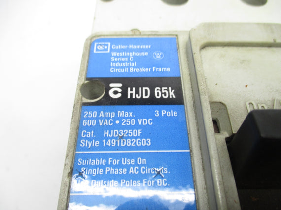 CUTLER HAMMER HJD3250 SER. C 250A 600VAC UNMP