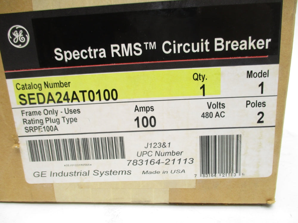 GENERAL ELECTRIC SEDA24AT0100 100A 480V NSFS