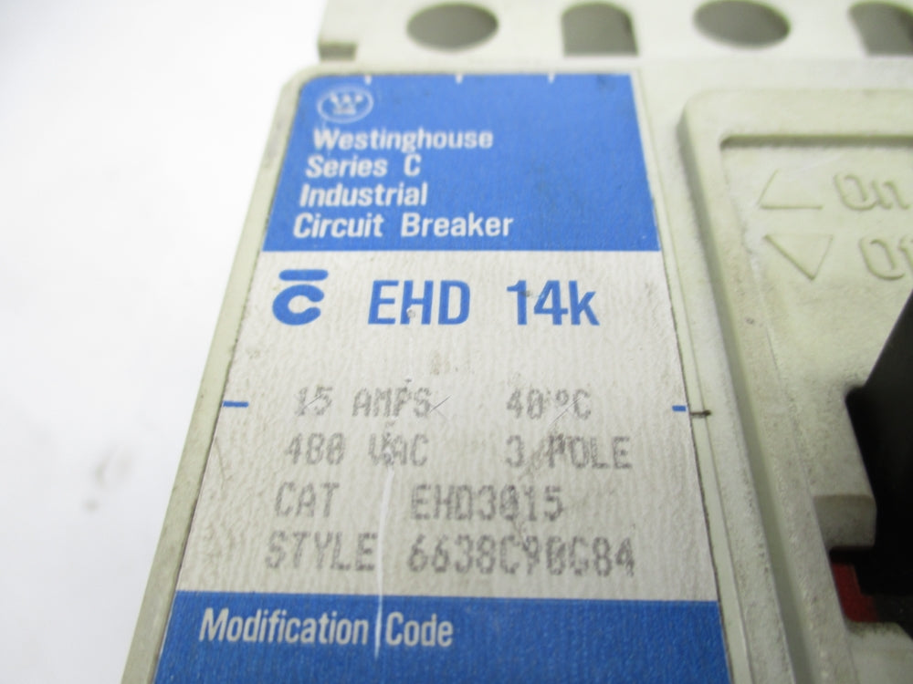 WESTINGHOUSE EHD3015 SER. C 480VAC 15A UNMP