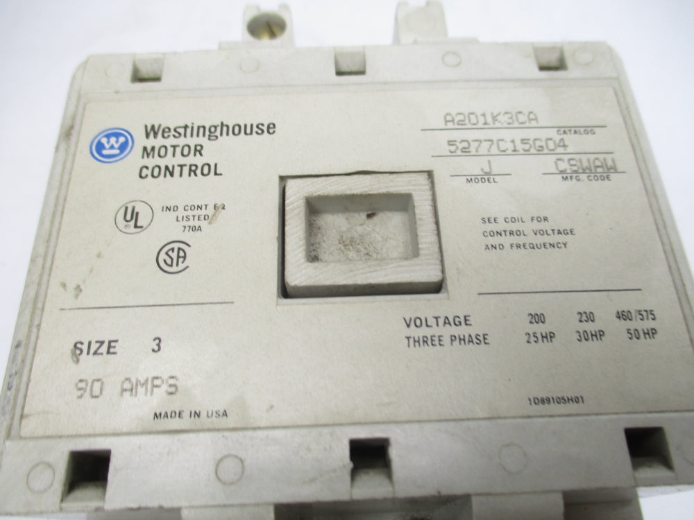 WESTINGHOUSE A201K3CA 5277C15G04 110/120V 90A UNMP