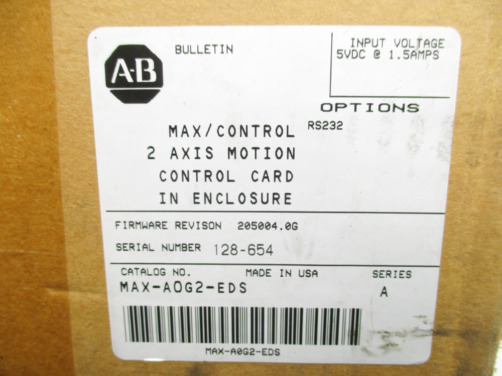 INDUSTRIAL SPARE PART MAX-AOG2-EDS SER. A F/W 205004.0G NSMP