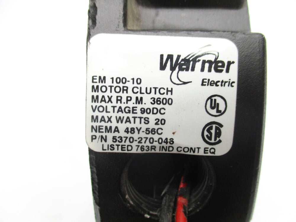 WARNER EM100-10 5370-270-046 90VDC UNMP