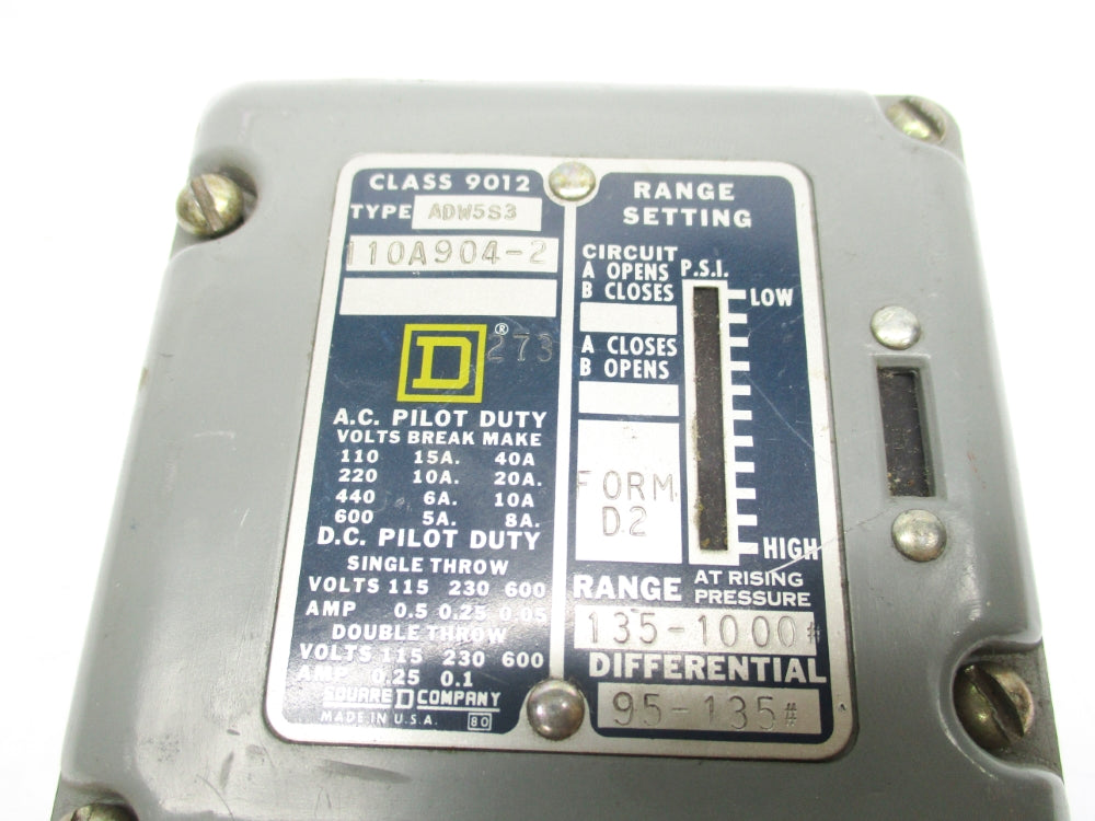 SQUARE D 9012ADW5S3 UNMP