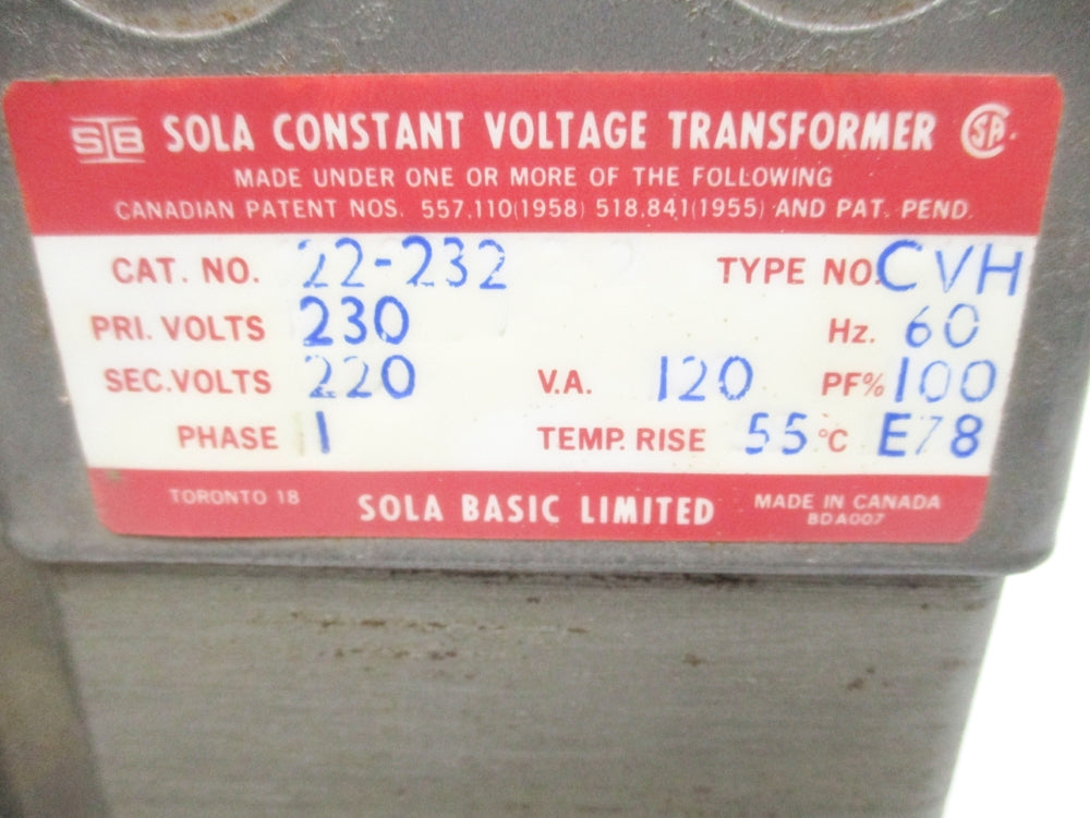SOLA 22-232 120VA NSMP