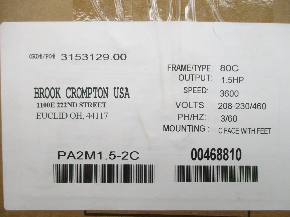 BROOKS COMPTON PA2M1.5-2C NSFS