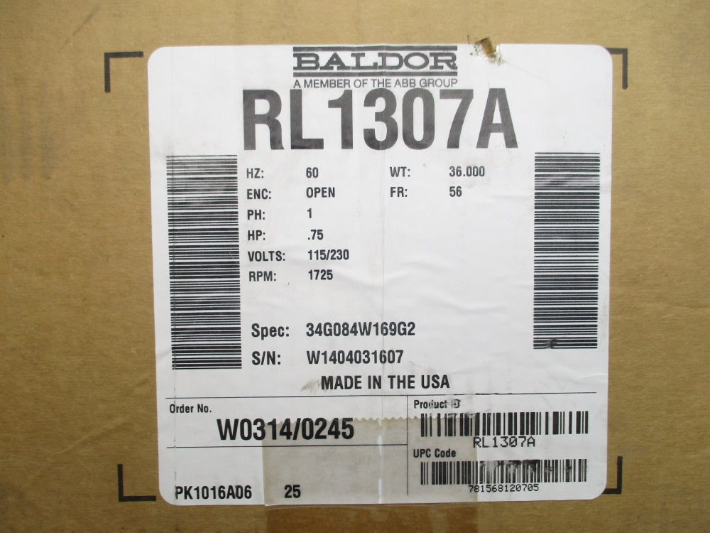 BALDOR RL1307A NSMP