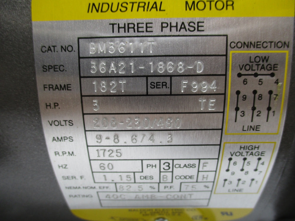 BALDOR BM3611T NSMP