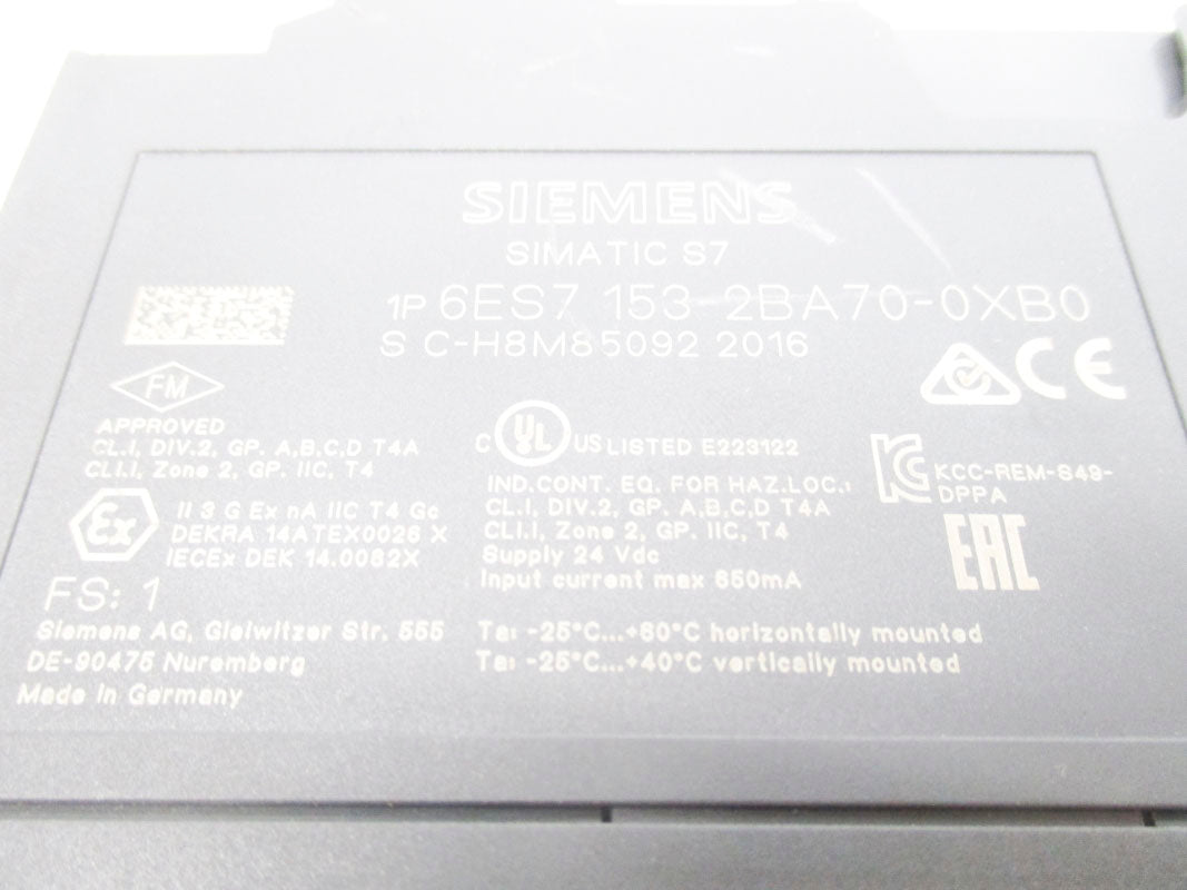 SIEMENS 6ES7153-2BA70-0XB0 24VDC (NO COVER) NSNP