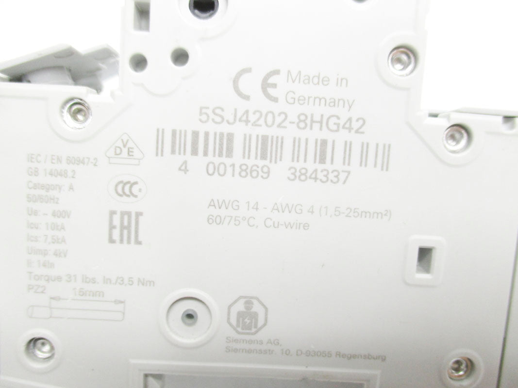 SIEMENS 5SJ4202-8HG42 2A 400V NSNP