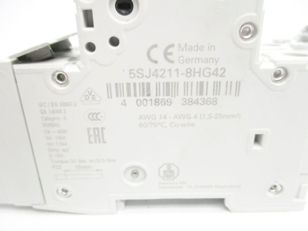 SIEMENS 5SJ4211-8HG42 5A 400V (AS PICTURED) NSNP