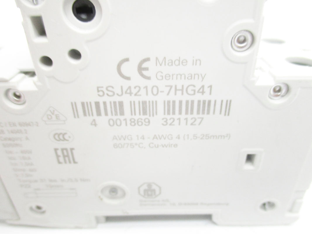 SIEMENS 5SJ4210-7HG41 10A 400V (AS PICTURED) NSNP