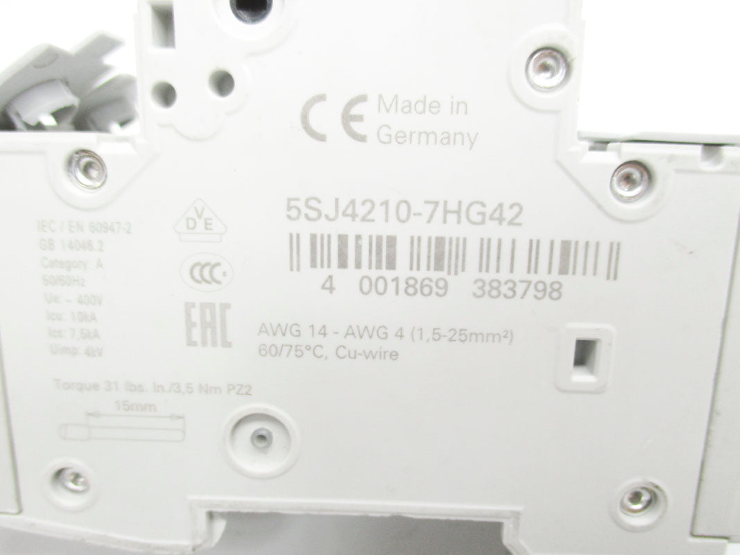 SIEMENS 5SJ4210-7HG42 10A 400V NSNP