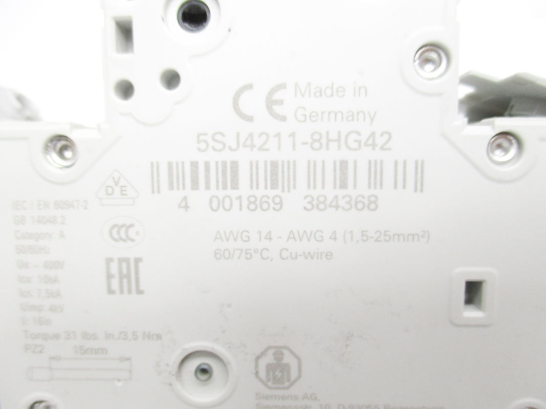 SIEMENS 5SJ4211-8HG42 5A 400V NSNP