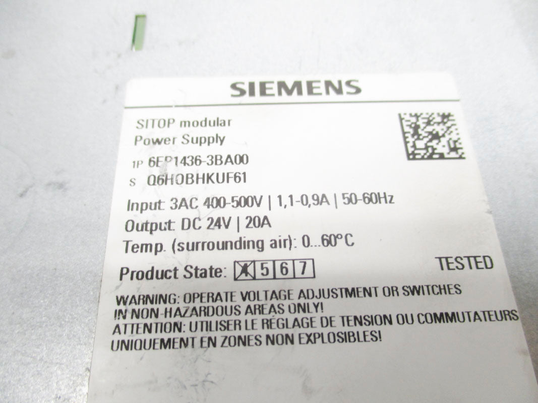 SIEMENS 6EP1436-3BA00 (AS PICTURED) UNMP