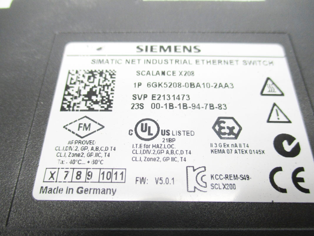 SIEMENS 6GK5208-0BA10-2AA3 (AS PICTURED) NSNP