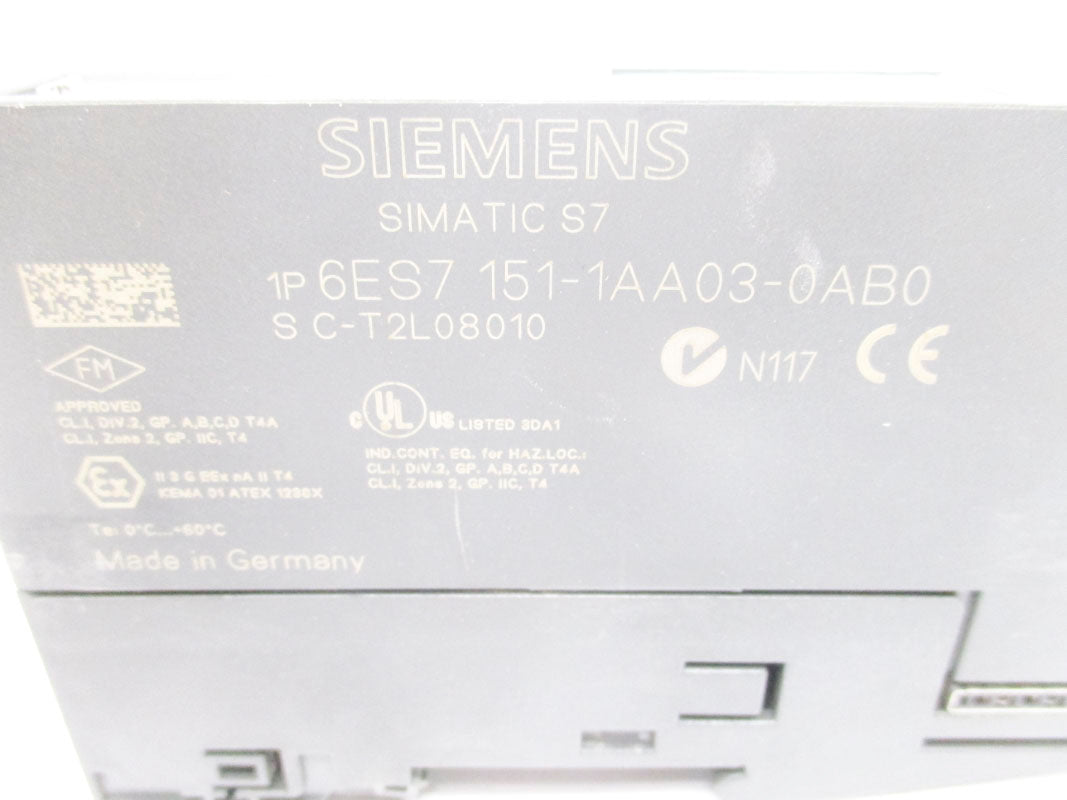 SIEMENS 6ES7151-1AA03-0AB0 24VDC UNMP