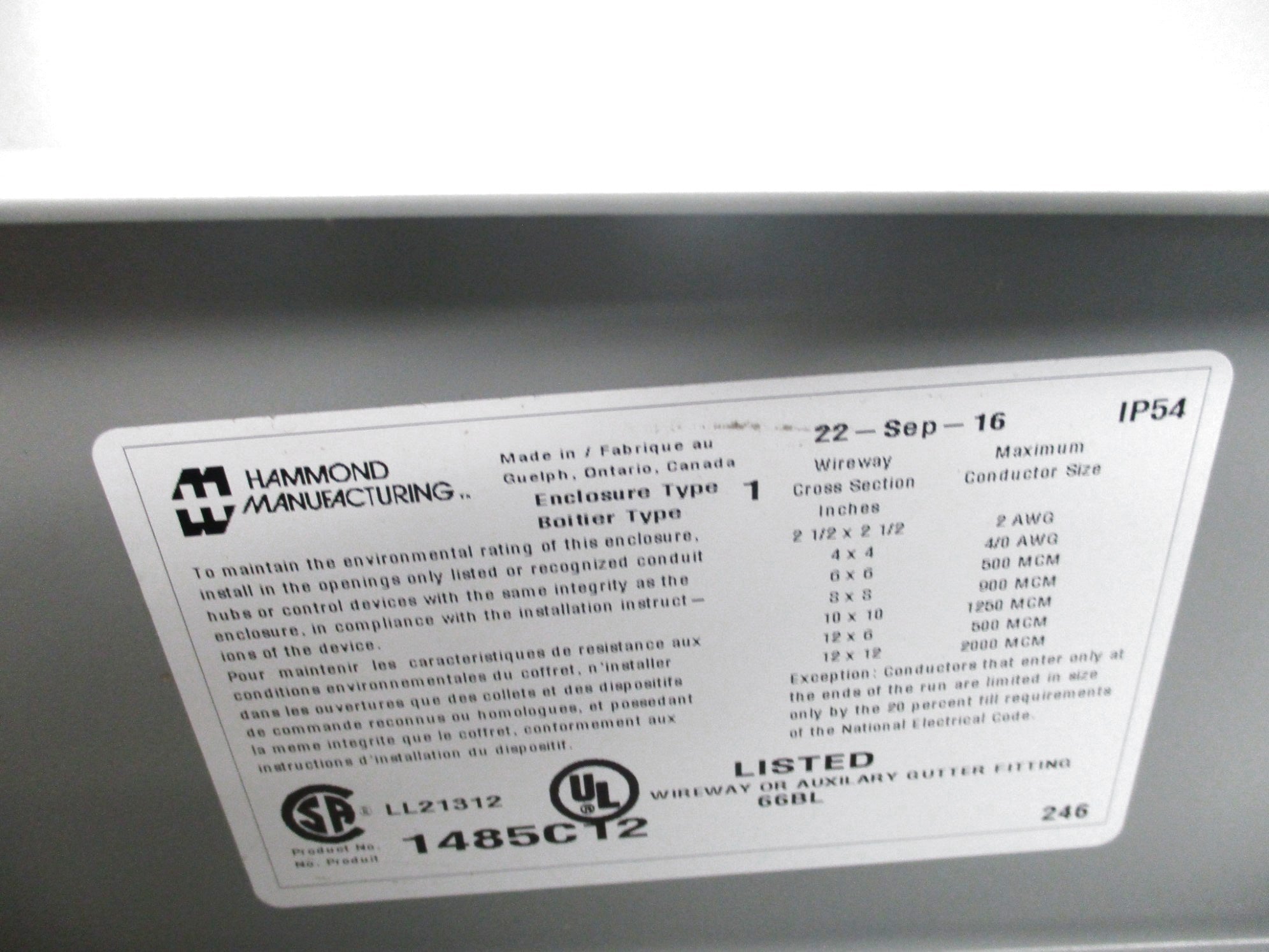 HAMMOND 1485C12 NSMP