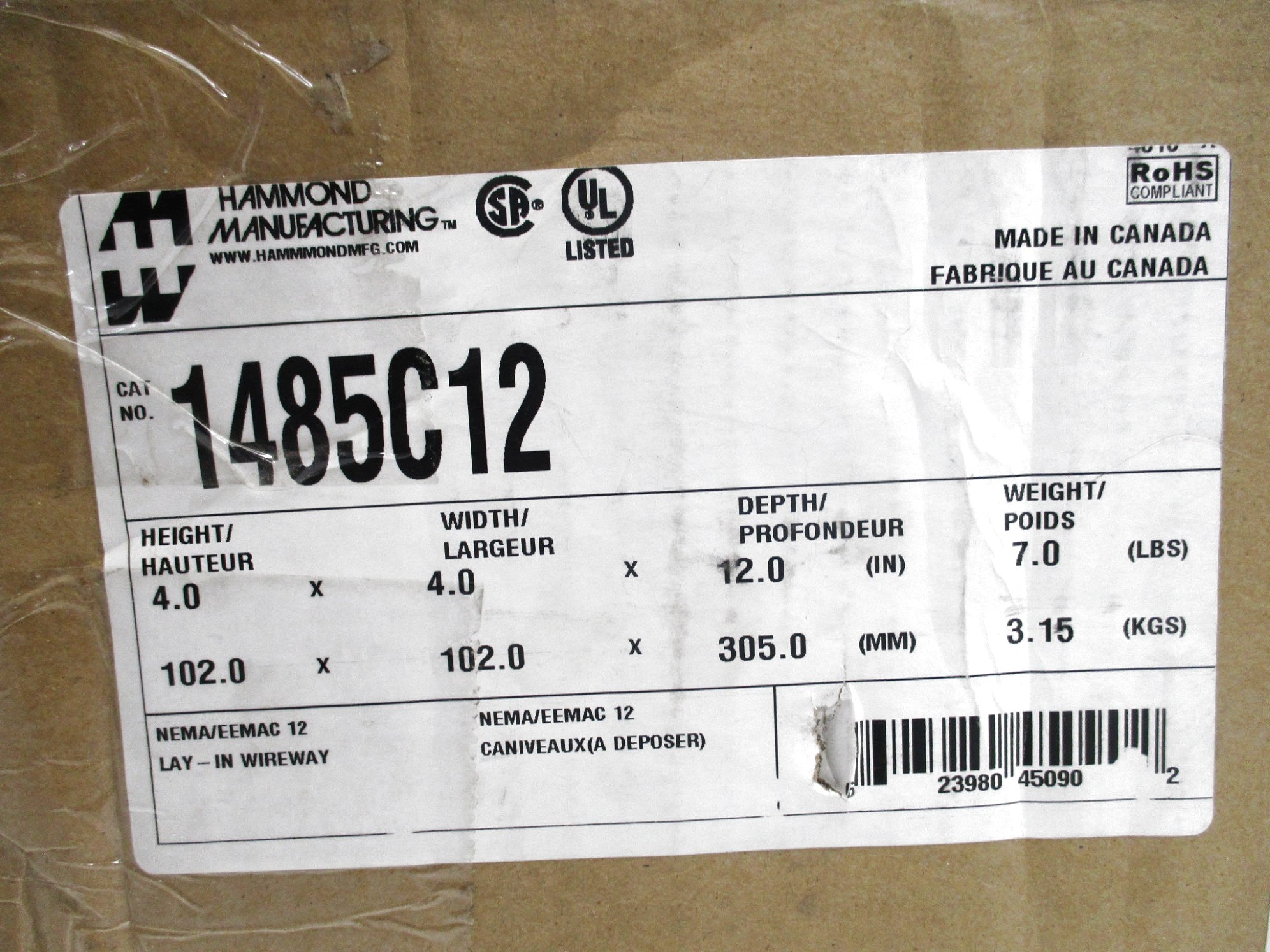 HAMMOND 1485C12 NSMP