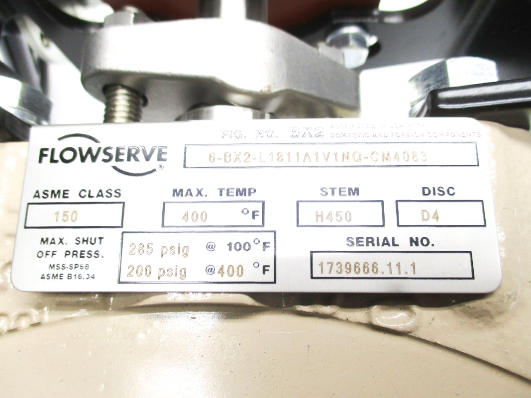 FLOWSERVE 6-BX2-L1811A1V1NQ-CM4083 200-285PSIG NSNP
