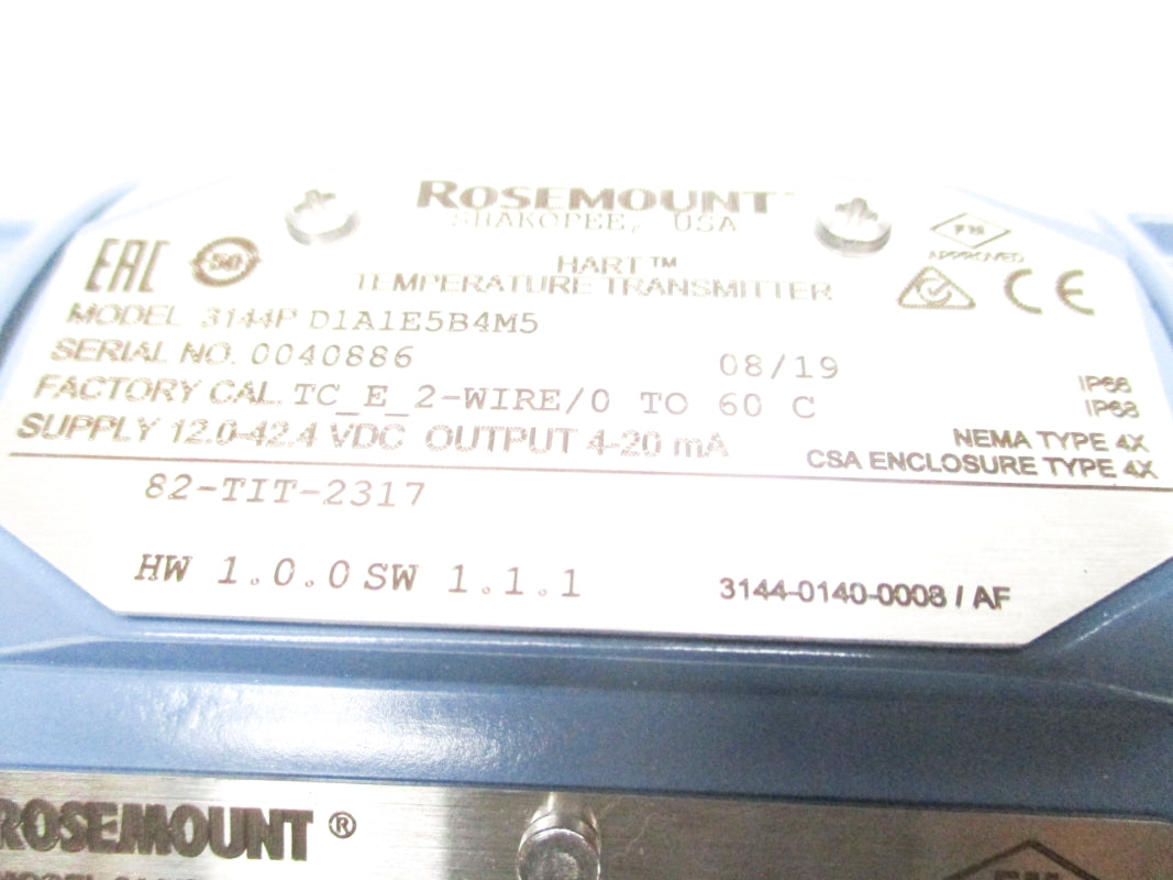 ROSEMOUNT 3144PD1AA1E5B4M5 NSMP