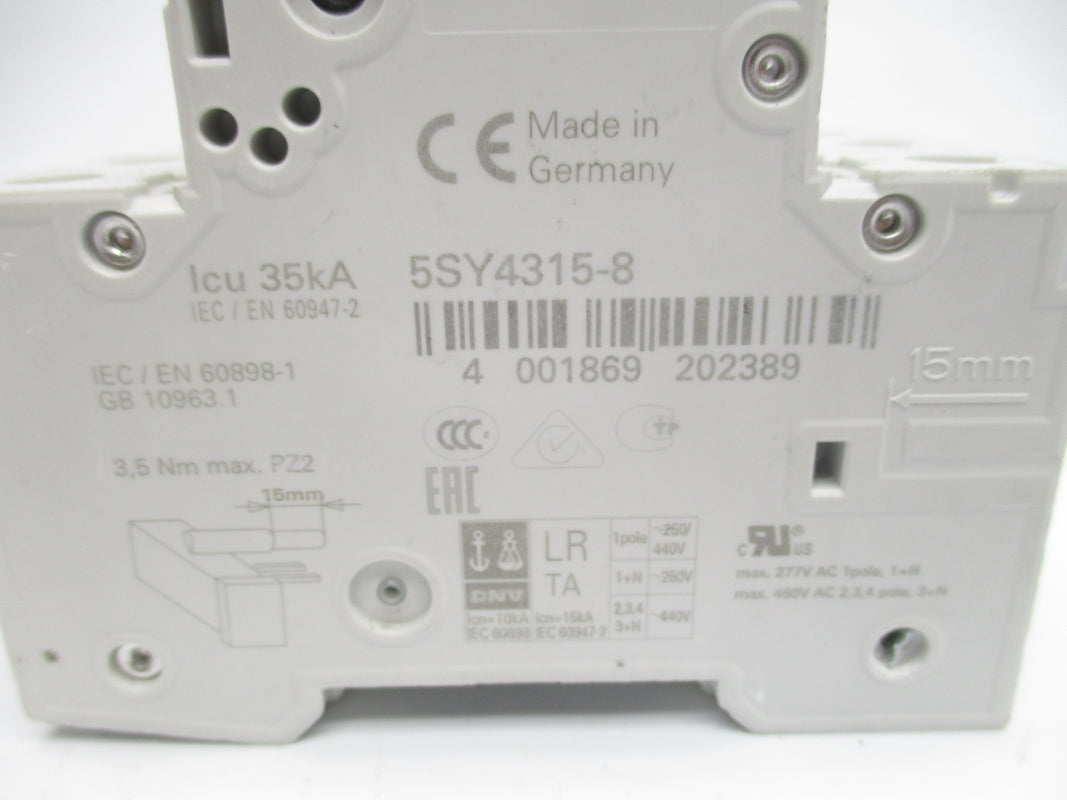 SIEMENS 5SY4315-8 400V 1.6A NSNP