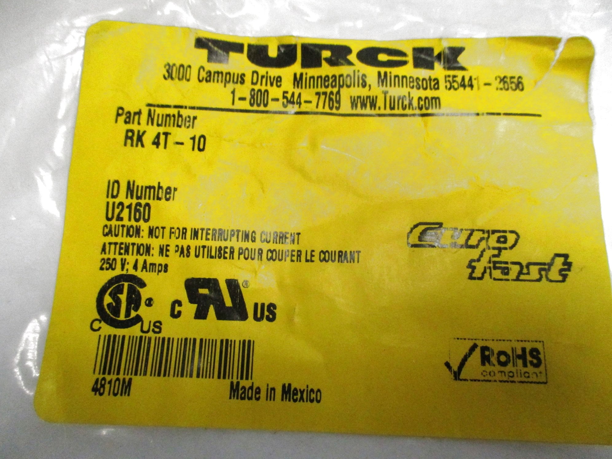 TURCK RK4T-10 NSNP