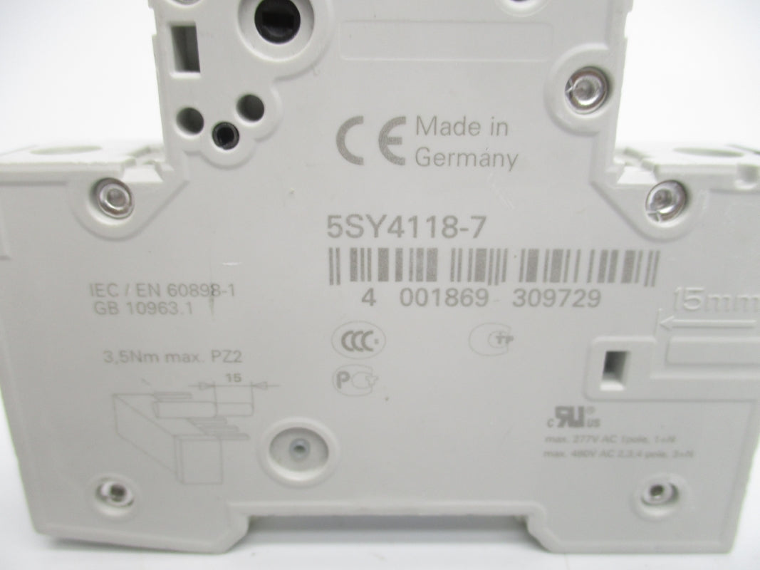 SIEMENS 5SY4118-7 230/400V 15A NSNP