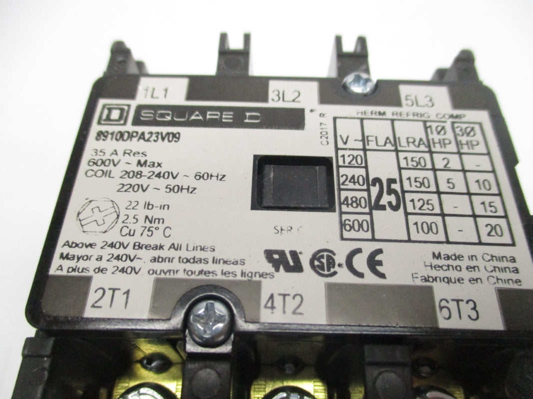 SQUARE D 8910DPA23V09 SER. C 208-240V (AS PICTURED) NSNP