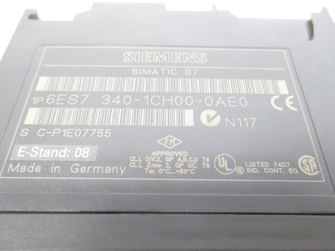 SIEMENS 6ES7340-1CH00-0AE0 (NO DOOR) UNMP