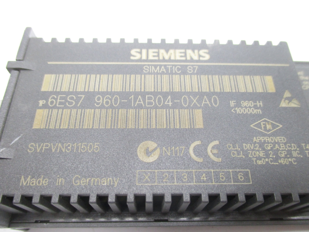 SIEMENS 6ES7960-1AB04-0XA0 UNMP