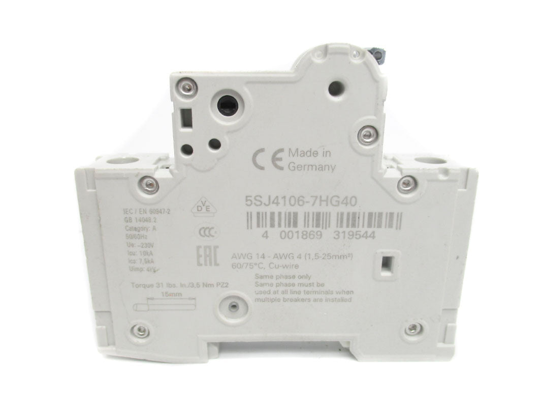 SIEMENS 5SJ4106-7HG40 230V 6A NSNP
