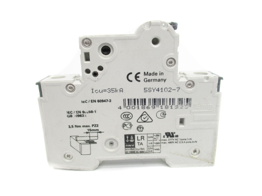 SIEMENS 5SY4102-7 230/400V 2A UNMP