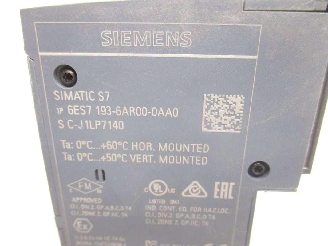 SIEMENS 6ES7193-6AR00-0AA0 NSNP