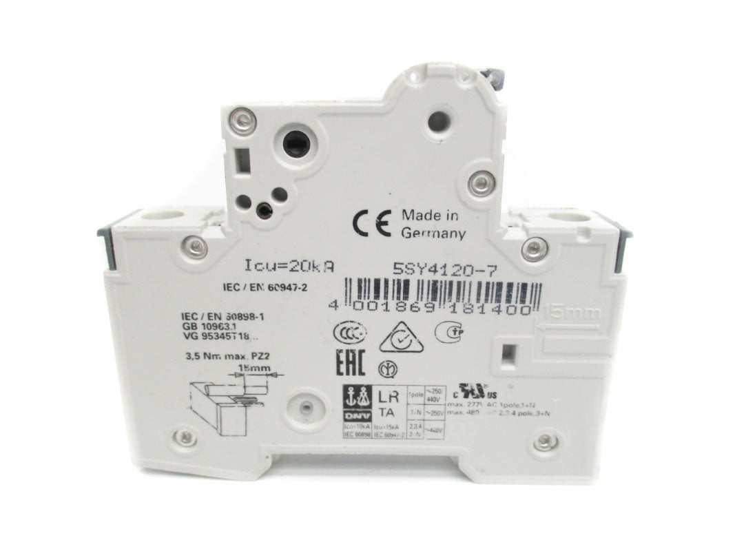 SIEMENS 5SY4120-7 230/400V 20A NSNP