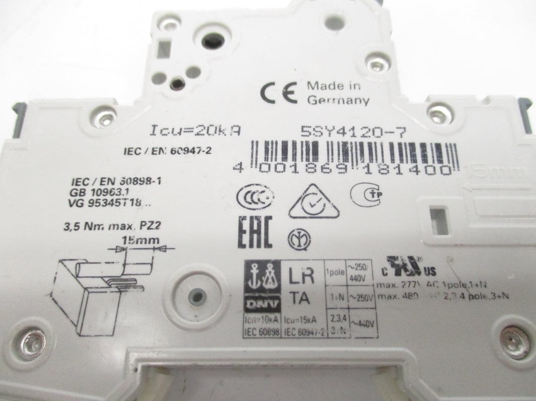 SIEMENS 5SY4120-7 230/400V 20A NSNP