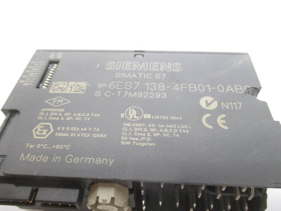 SIEMENS 6ES7138-4FB01-0AB0 24VDC 2A UNMP