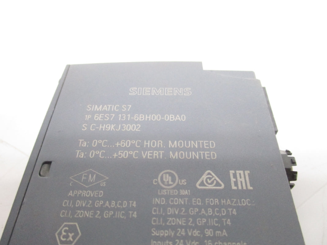 SIEMENS 6ES7131-6BH00-0BA0 24VDC 10A F/W V1.1.0 NSNP