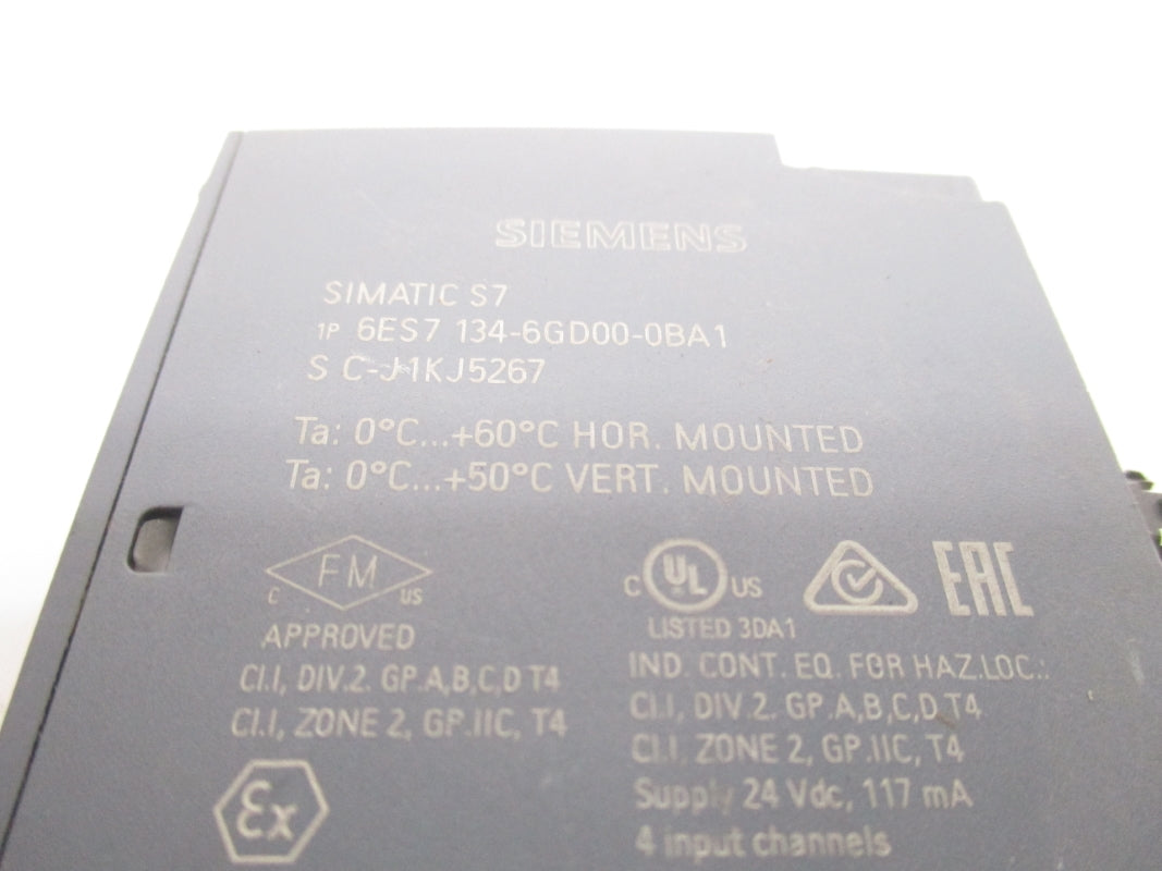 SIEMENS 6ES7134-6GD00-0BA1 24VDC 10A F/W V1.1.0 NSNP