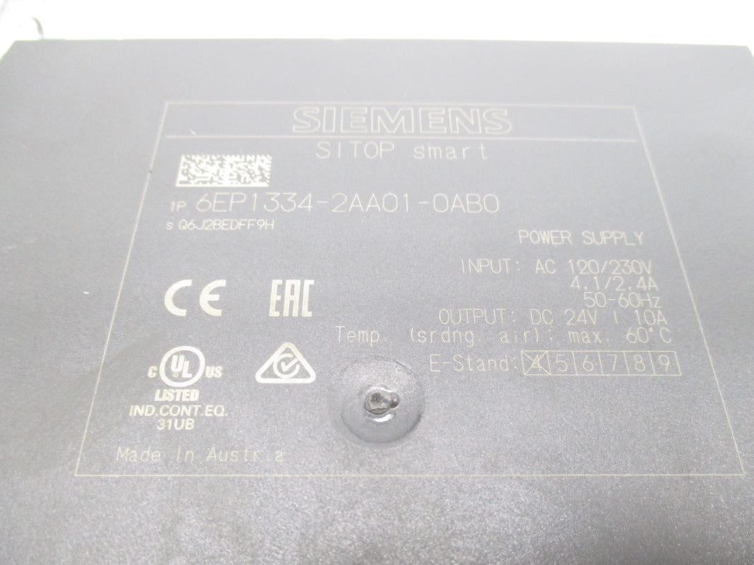 SIEMENS 6EP1334-2AA01-0AB0 120/230V 4.1/2.4A (AS PICTURED) NSNP