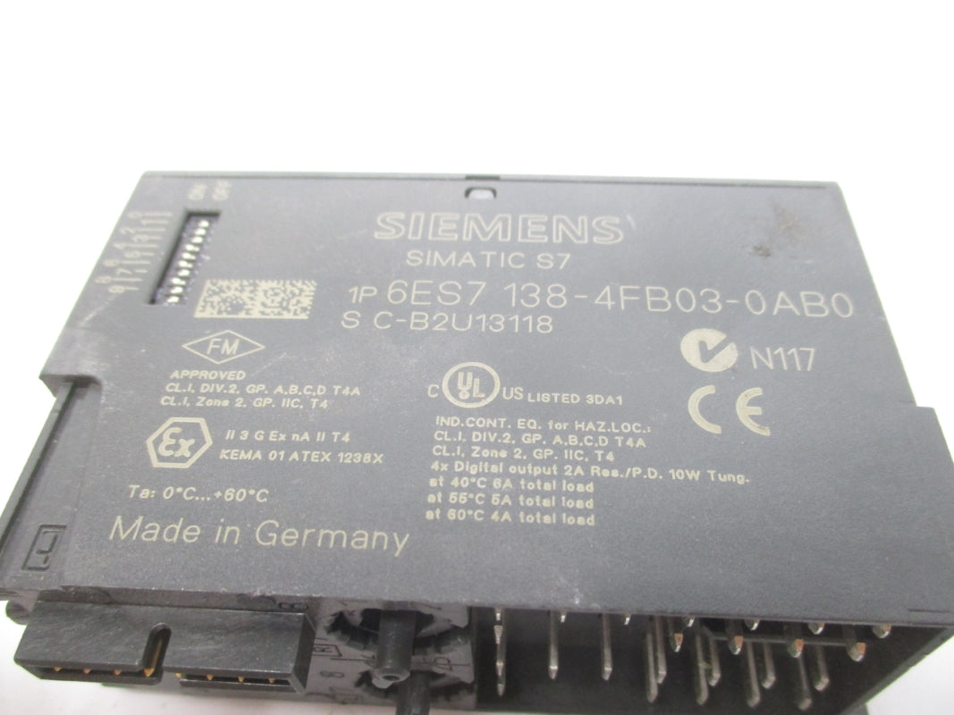 SIEMENS 6ES7138-4FB03-0AB0 24VDC 2A UNMP