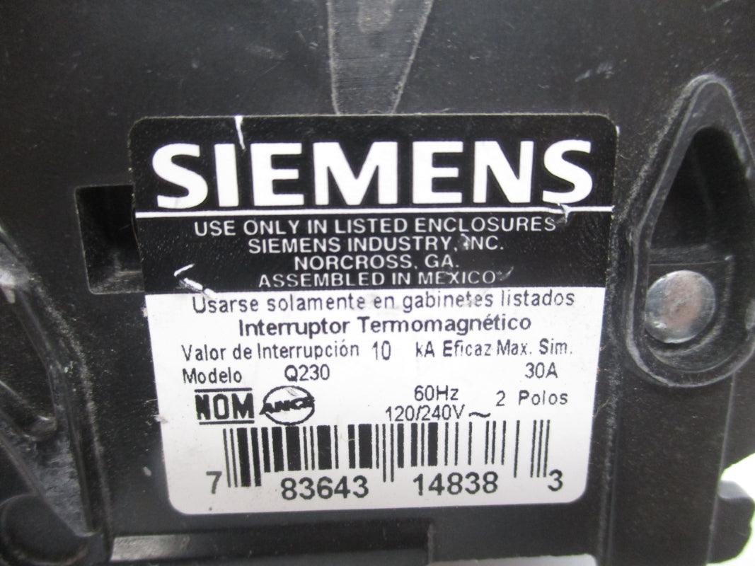 SIEMENS Q230 120/240V 30A UNMP