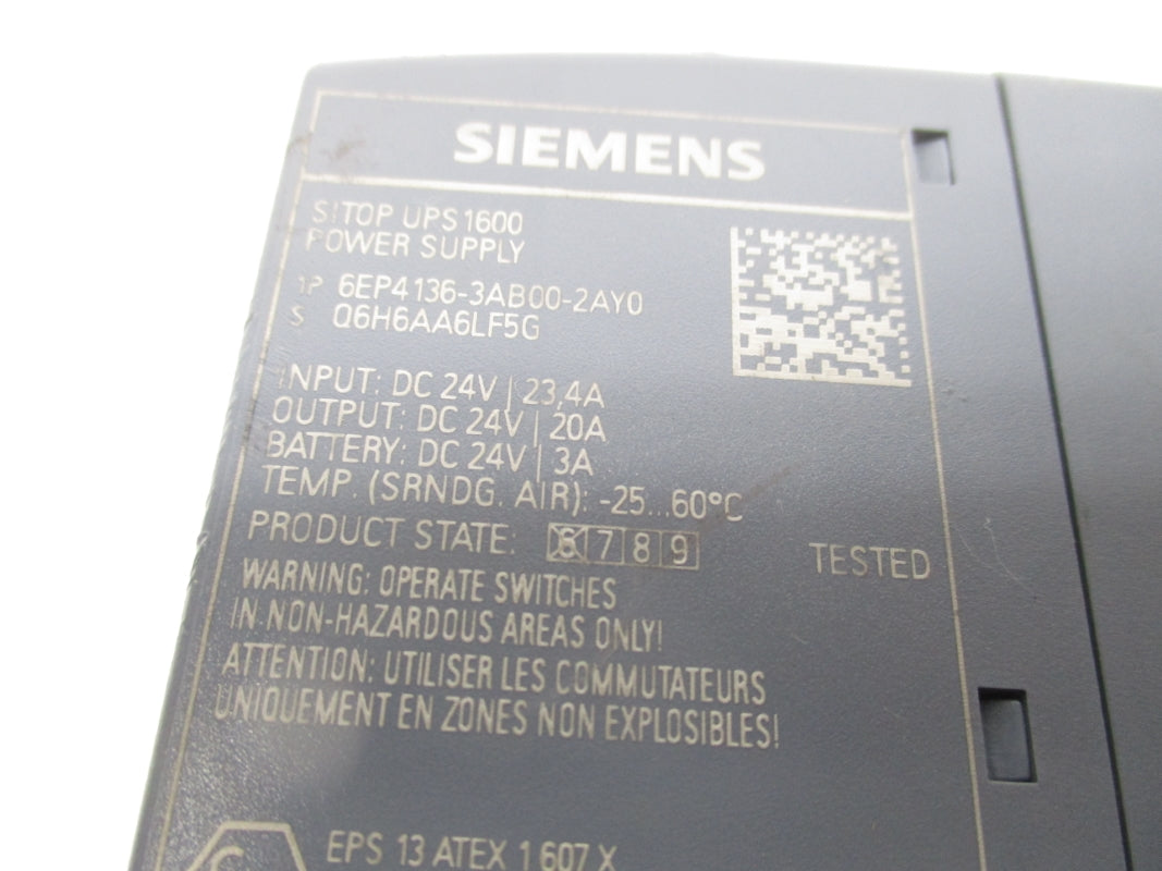 SIEMENS 6EP4136-3AB00-2AY0 24VDC 23A UNMP