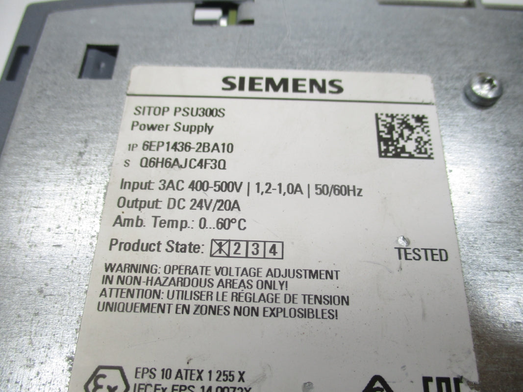 SIEMENS 6EP1436-2BA10 400-500V 1,0-1,2A UNMP