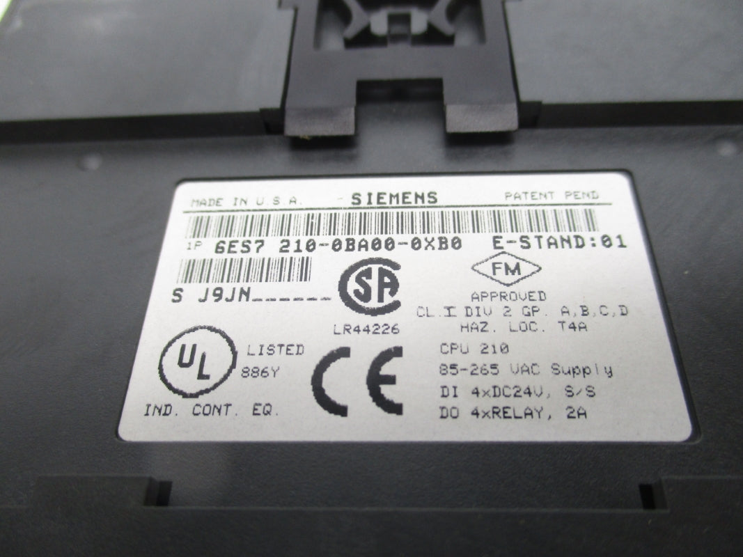 SIEMENS 6ES7210-0BA00-0XB0 85-265VAC 2A NSNP
