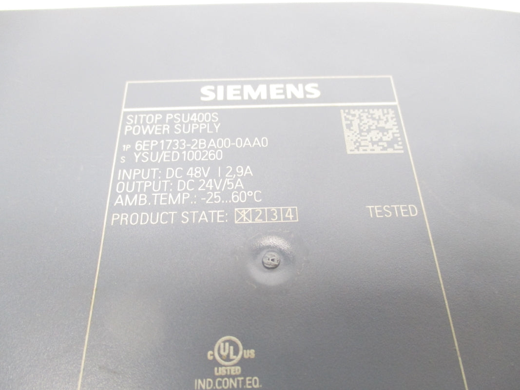 SIEMENS 6EP1733-2BA00-0AA0 48VDC 2,9A NSNP
