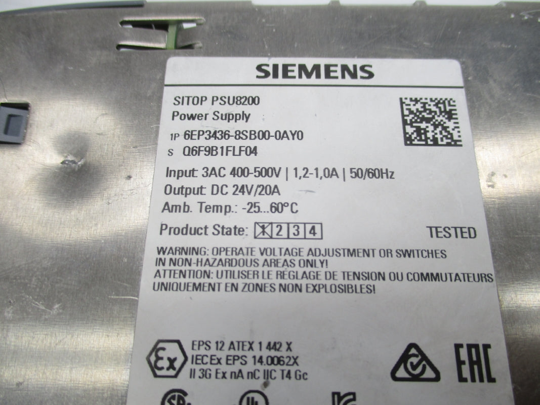 SIEMENS 6EP3436-8SB00-0AY0 400-500V 1,0-1,2A UNMP