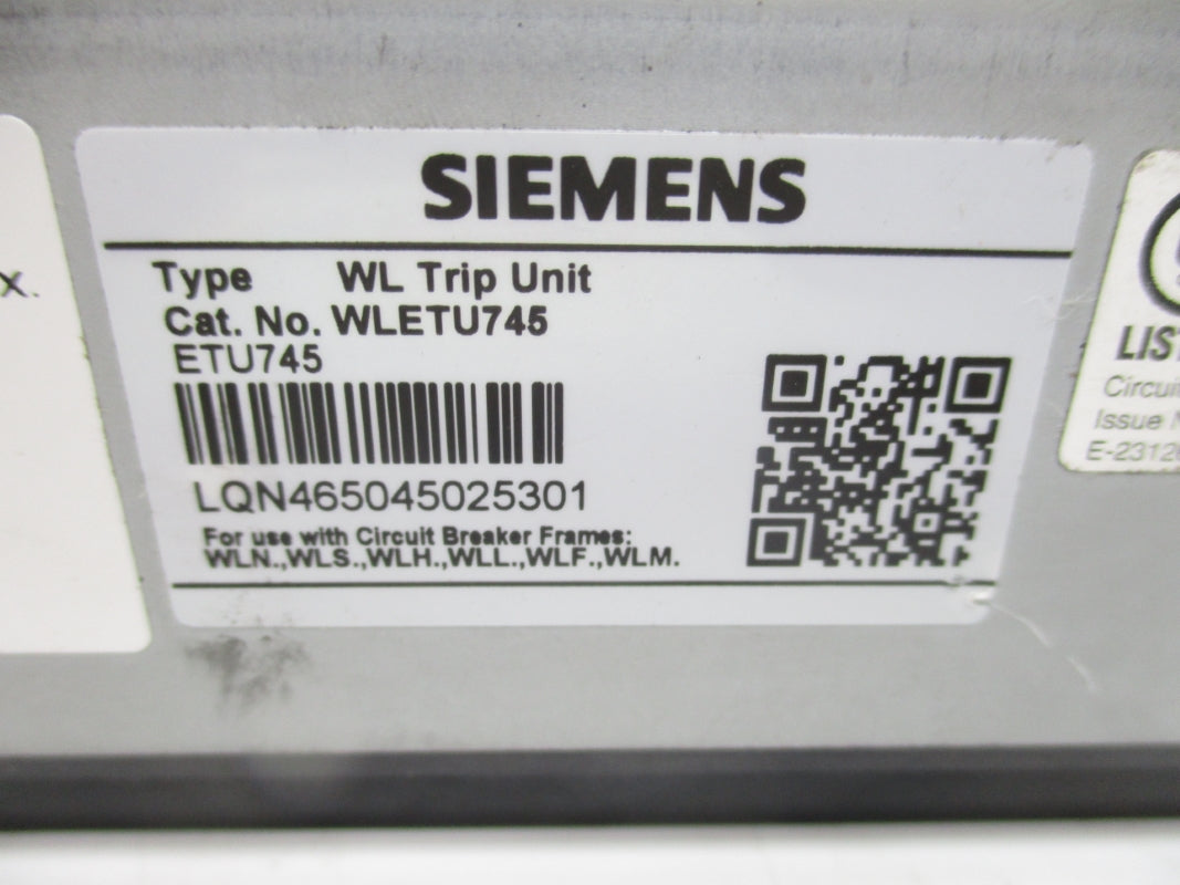 SIEMENS WLETU745 (AS PICTURED) NSNP