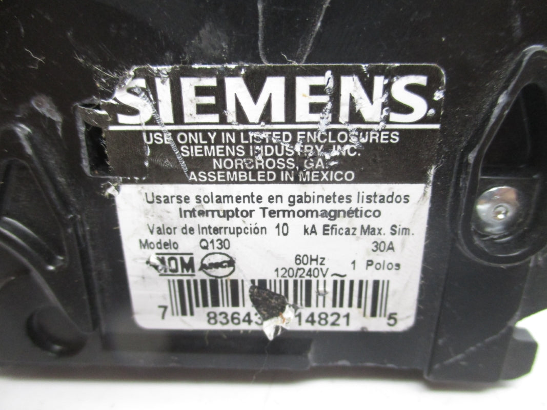 SIEMENS Q130 120/240V 30A UNMP